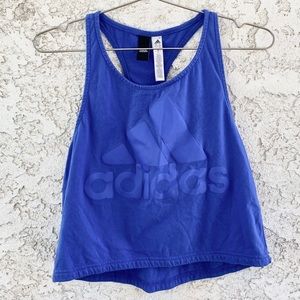 Adidas Blue Cropped Tank